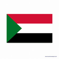 Sudan Flag Sticker Decal Car Bumper Truck Motorcycle Vinyl 5x3 USA Made