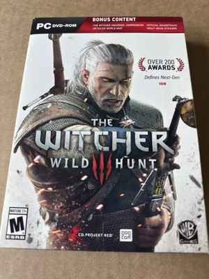 The Witcher 3: Wild Hunt - PC DVD-ROM - 3 Disc Complete Set - Map - Inserts