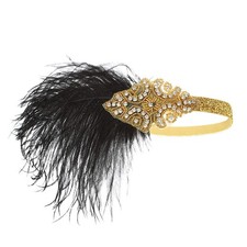 1920s Great Gatsby Flapper Headpiece Art Deco Bridal Wedding Headband Clip