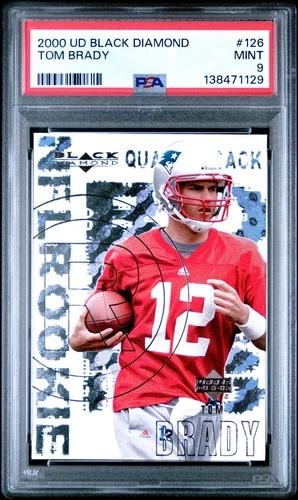 Tom Brady 2000 Upper Deck UD Black Diamond #126 Rookie RC PSA 9 MINT