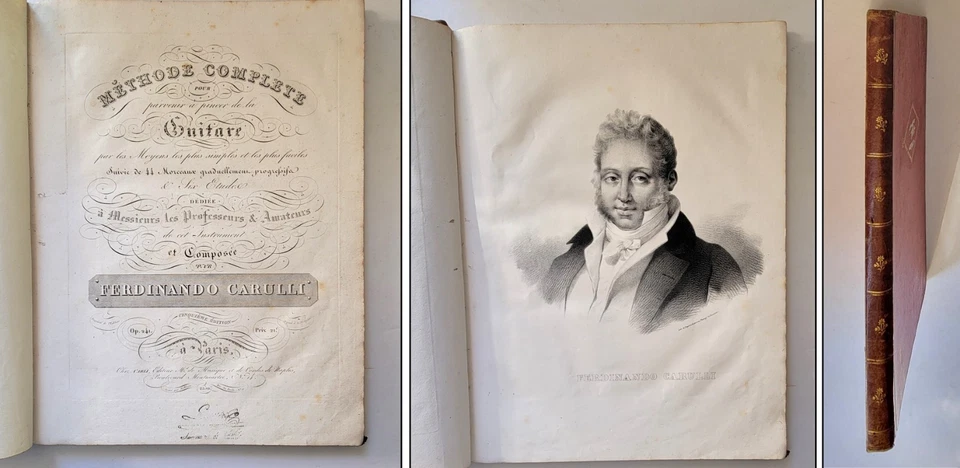 Méthode complète pour pincer la Guitare par Ferdinando CARULLI (cc 1820 ?) RARE - Photo 1/4