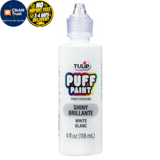 Tulip Puff Fabric Paint , Permanent Craft 4 Fl Oz (Pack of 1), SHINY WHITE