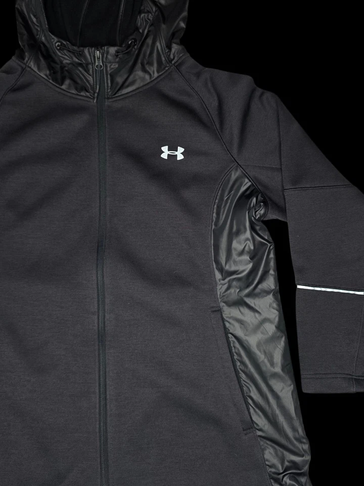 Under Armour Cold Gear Full Zip Hoodie Storm Swacket Jacket Women's Large Black - Image 3 of 4