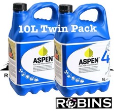 Aspen 4 – 2 x 5L Ready-Mixed 4 -Stroke Fuel - Clean Burn - Long Life