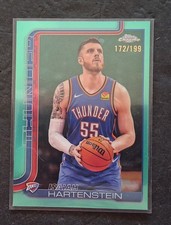 ISAIAH HARTENSTEIN 2025-26 TOPPS CHROME AQUA REFRACTOR THUNDER /199 Q3893