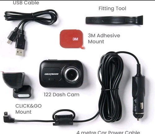 Nextbase 122 Dash Cam HD 720p 30FPS 2" LED Screen Night Vision Camera BUNDLE - Picture 3 of 4