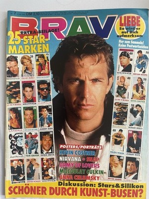 Bravo Zeitschrift Nr 7/92 Costner Nirvana Metallica Snap Sandra Saga Starmarken