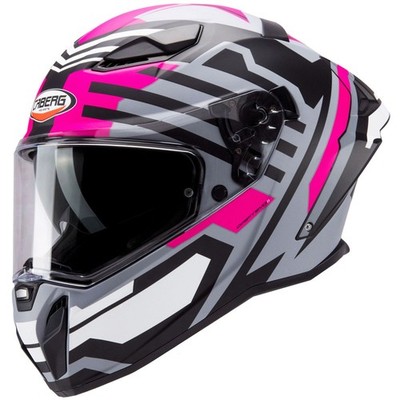 Caberg Full Face Helmet Drift Evo II Horizon Matte Grey/Black Fuchsia - Size M