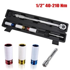 1/2-Inch Drive Ratchet Torque Wrench 40-210Nm 3 Wheel Bolts Wheel Nut Wrench