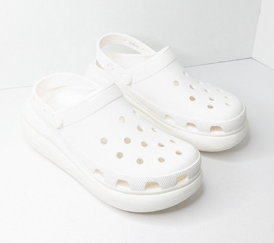 Crocs Stomp Platform Clogs, White, Men's 11 M