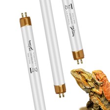 T5 UVB Reptile Light HO Lighting Bulb 3 Pack, 10.0 8W for Reptiles UVA Desert