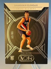 2024-25 Panini Noir Donovan Clingan Rookie Icon Edition /99 Silver #195 RC
