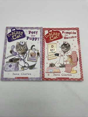 Dr Kitty Cat Jane Clark Girls Learning To Read Lot Childrens Book Lot of 2