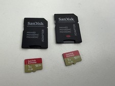 2x SanDisk Extreme 1TB microSDXC V30 U3 A2 2 SD Adapters