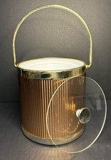 Vtg Ice Bucket Copper and Brass Made In USA Kraftware NYC Mid Century