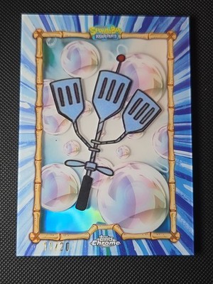 2025 Topps Chrome SpongeBob Shadow Box SpongeBob's Spatula /20 #KPF-1 Shadowbox