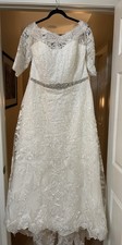 Oleg Cassini Wedding Dress – Plus Size 18W, Altered, Excellent Condition