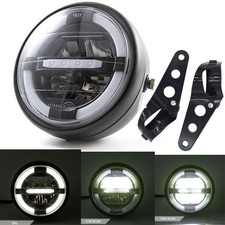 Motorcycle LED Headlight 7 inch, Round Head light with DRL Hi/Lo Beam for Ele...