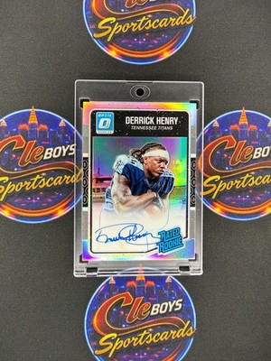 DERRICK HENRY 2016 Panini Donruss Optic #165 Holo Rated Rookie Auto /99 Titans