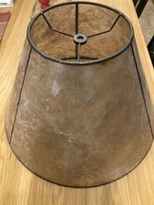Vintage Large 17x11 Tall Mica Lampshade Small Flake On 1 Side 3 Panel Shade Vintage Large 17x11 Tall Mica Lampshade Small Flake On 1 Side 3 Panel Shade