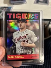 2025 Topps Archives #1 Tarik Skubal Black Foilboard Parallel Detroit Tigers