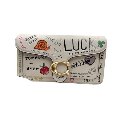 Authentic Coach Tabby 26 Graffiti Print Leather Shoulder Bag, Limited Edition
