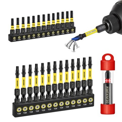 Impact Torx Screwdriver Bits Set,26Pcs 1 /2 Magnetic T20 S2 Steel Star Driver...