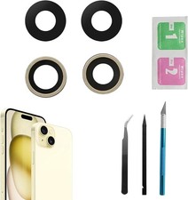 2pcs Set 15 Plus Back Camera Lens Glass Replacement for iPhone 15 Camera Lens
