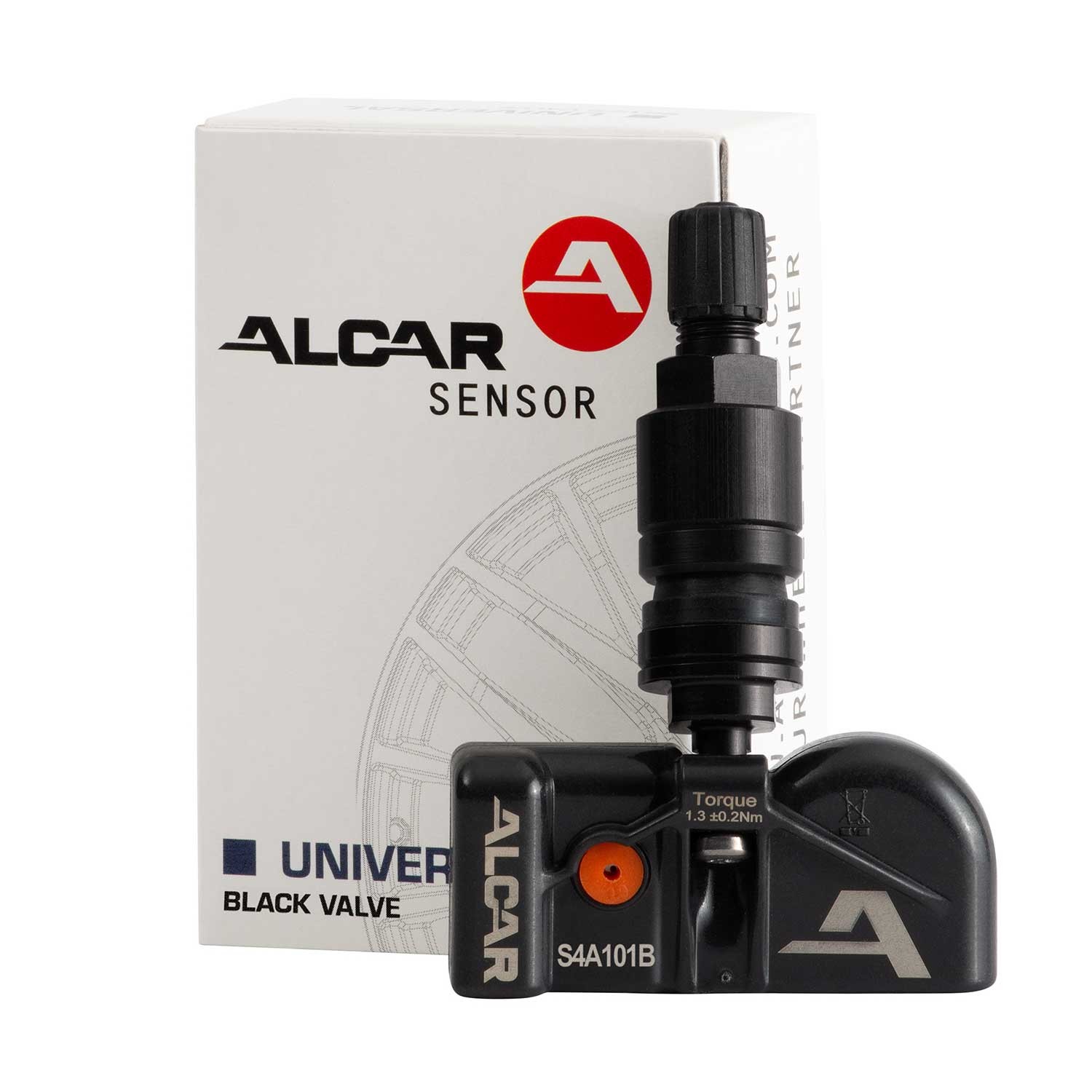 4 Alcar pre-programmed TPMS Sensors black for Aston Martin DBX tyre valve air pr
