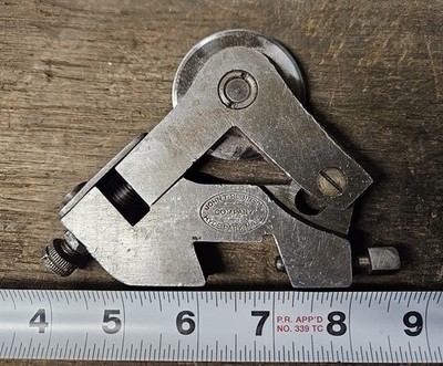 Vintage John T. Robinson Co. Hyde Park Mass. Steel Edge Scoring Creasing Clamp 