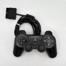 Authentic Sony PS2 DualShock 2 Wired Controller Black OEM PlayStation 2 Tested