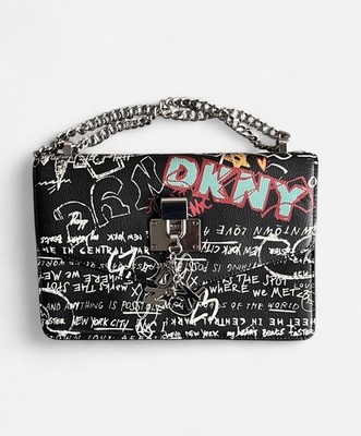 NWOT DKNY Elissa New York graffiti cross body bag
