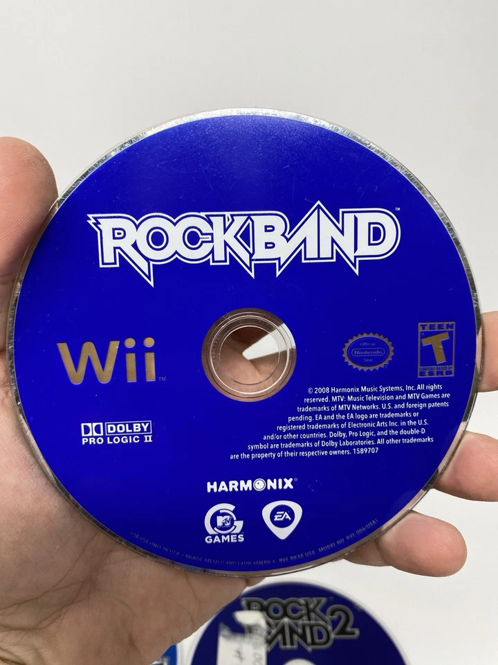 Rock Band, Rock Band 2, Rock Band 3 Lot Of 3 Games (Nintendo Wii) Tested Working - Image 2 of 4