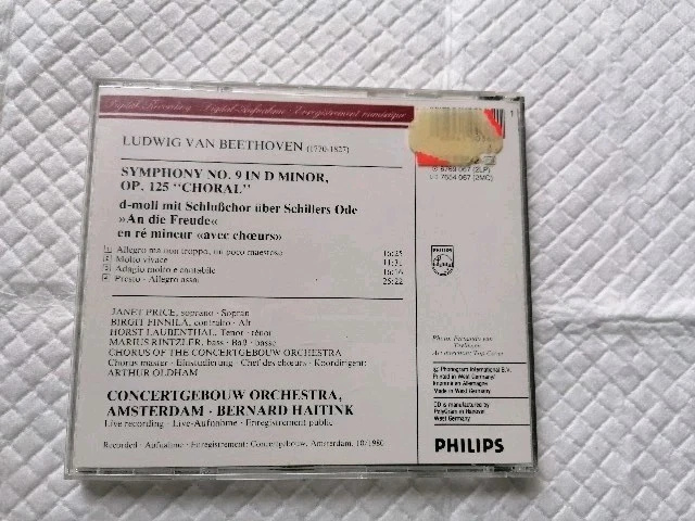 Symphony 9 " Choral " von Beethoven, Haitink - Bild 2 von 2