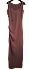Valentino miss v vintage Woman sleeveless mauve maxi party dress long Uk8 40ita