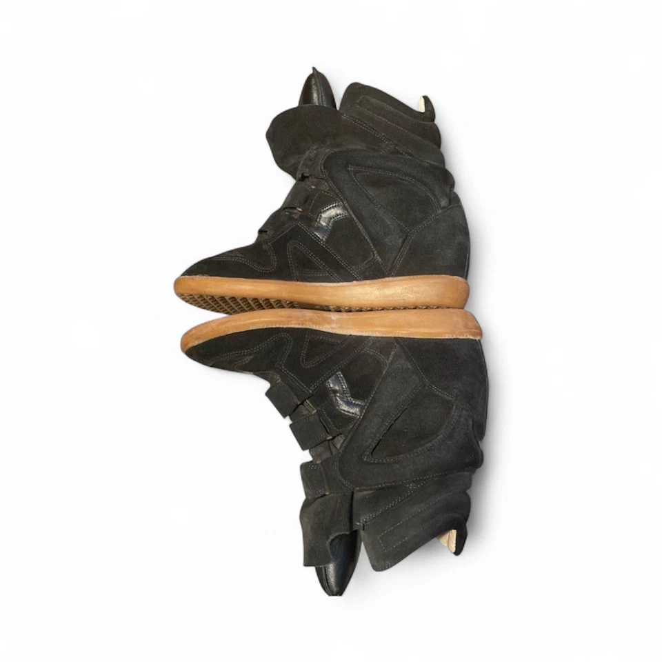 Isabel Marant Bekett Black Suede Leather Wedge - Image 2 of 4