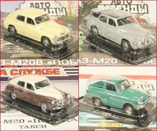 1:43 GAZ M 20 20V Pobeda cabrio TAXI GAZ 73 4x4 URSS rivista russa Deagostini
