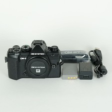 OM SYSTEM OM-5 Mirrorless Camera Black 20MP 5-Axis IBIS Weather-Sealed, Micro Fo