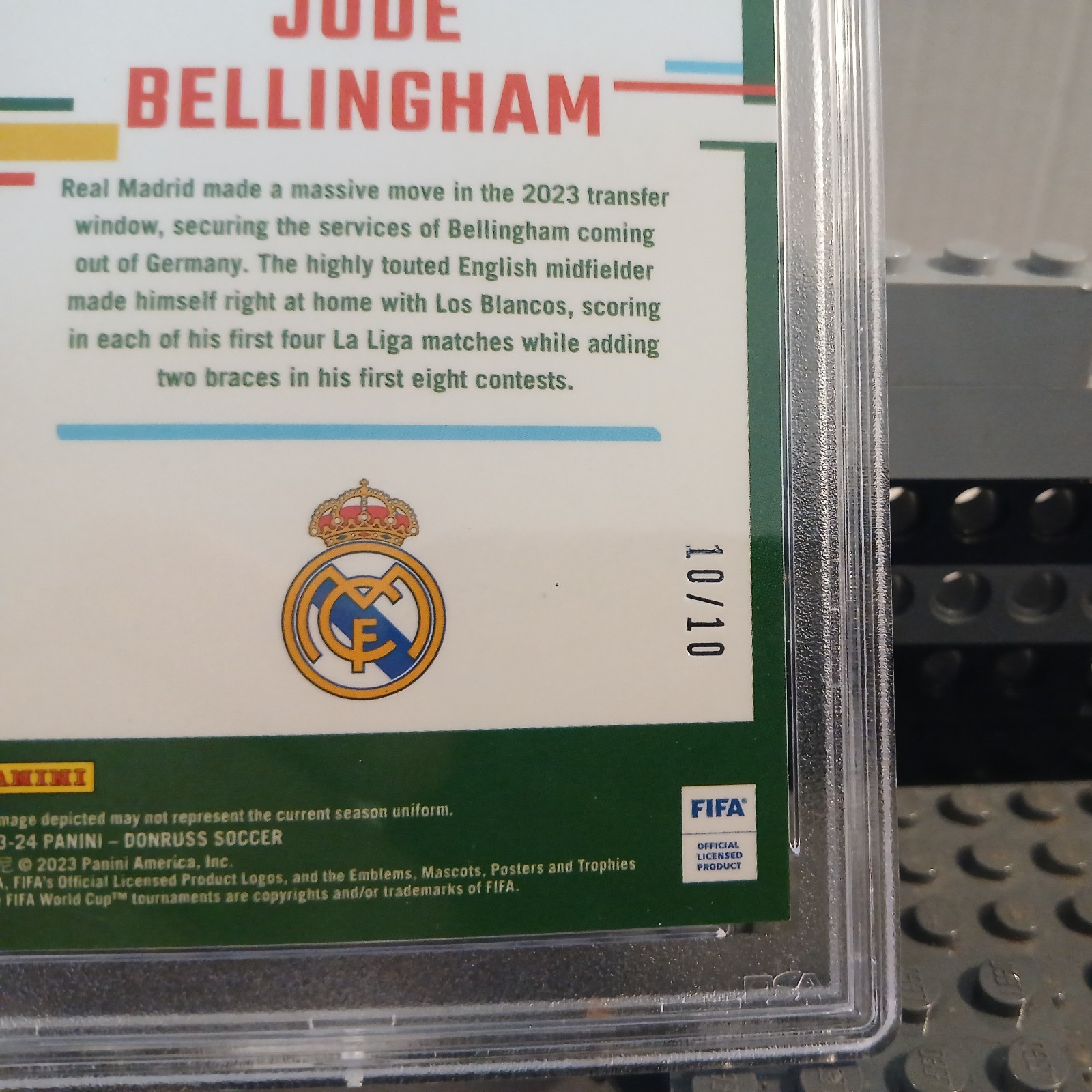 Jude Bellingham - 2023-24 Donruss FIFA Optic - Gold Prizm - /10 - PSA 8 - #120  view 3