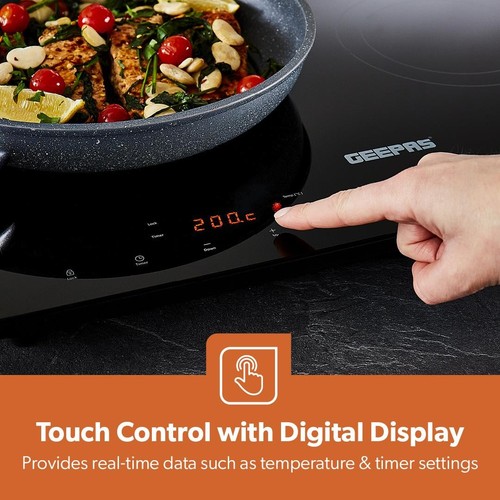 Electric Induction Hob Portable Digital Touch Dual Cooker Hot Plate 2800W - Picture 3 of 11