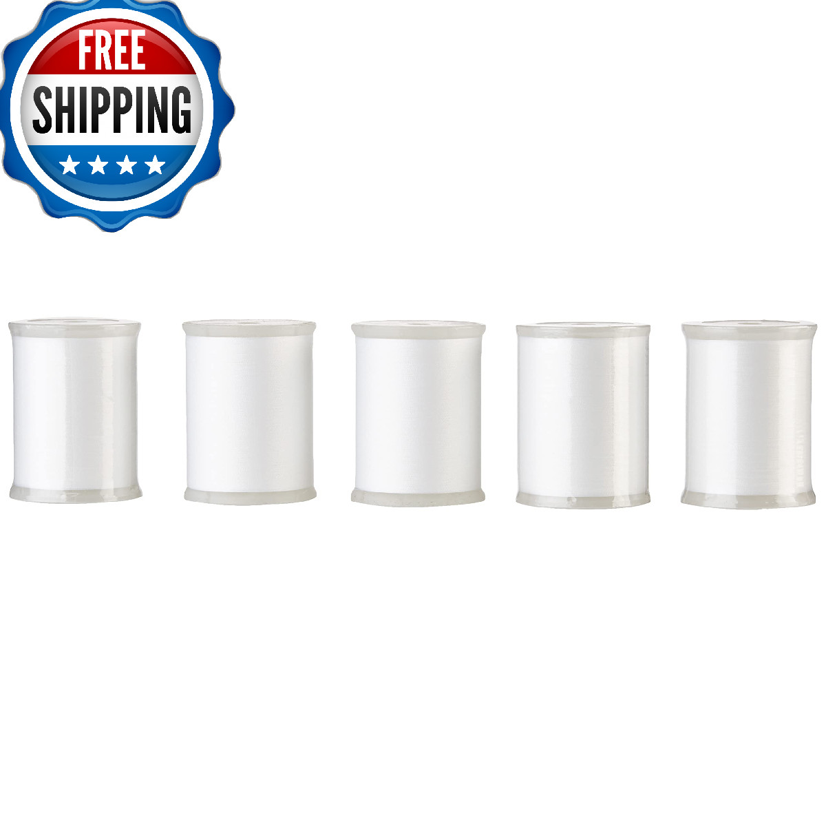 Bobbin Thread, White, 60 Weight, For Machine Emb