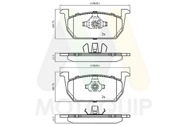 Motaquip Bremsbelagsatz Scheibenbremse LVXL1954 FüR VW Polo 6 AW1 BZ1 AE1 Golf 7-image