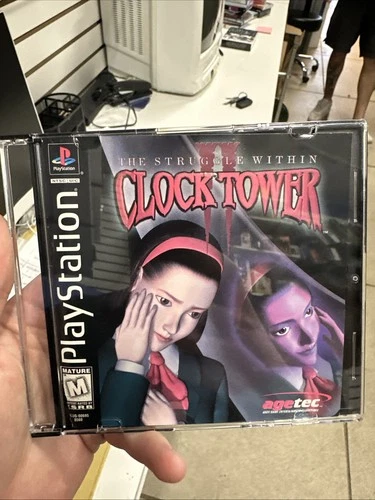 CLOCK TOWER 2 THE STRUGGLE WITHIN Sony PlayStation PS1 1999 Ripped Case See Disc