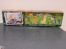 VINTAGE 1980'S PRISS PRINTS LION KING JUMBO WALL STICKER REMOVABLE REUSEABLE NIB