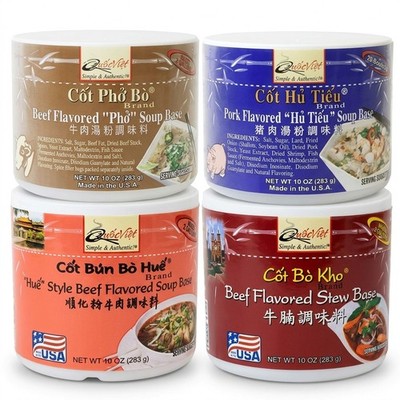 Quoc Viet Vietnamese Soup Base 10oz Pho Bun Bo Hue Hu Tieu Bo Kho Wonton Choose