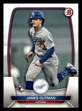 James Outman 2023 Bowman #13 Los Angeles Dodgers ROOKIE Free Shipping