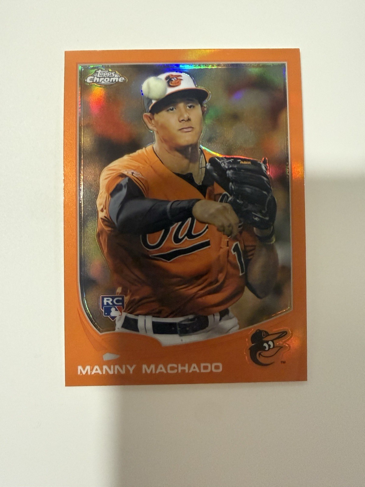 2013 Topps Chrome Orange Refractor #12 Manny Machado Orioles Color Match Mint
