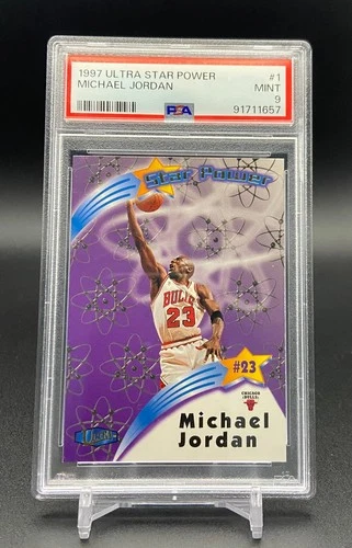 MICHAEL JORDAN - 1997-98 Fleer Ultra STAR POWER INSERT #1 - PSA 9 Mint