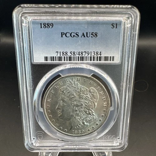 1889 PCGS AU58 Morgan Silver Dollar Coin