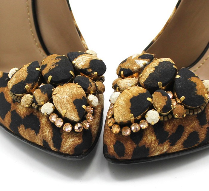 Saint Laurent tacchi alti stampa leopardata 37 28257241